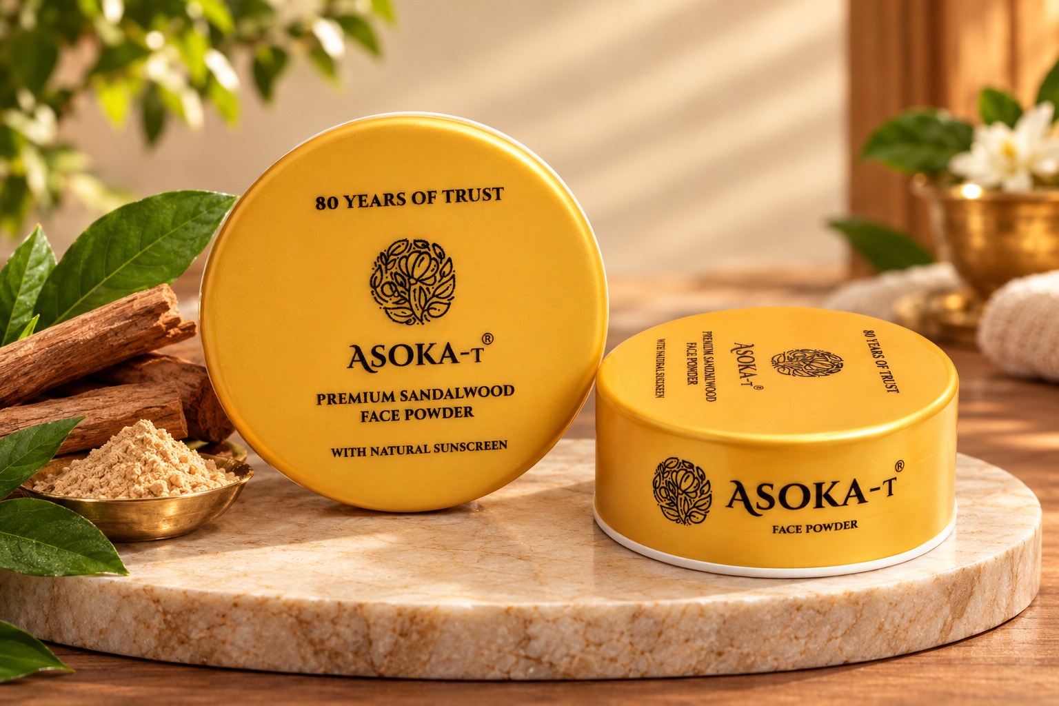 ASOKA-T Sandalwood Face Powder